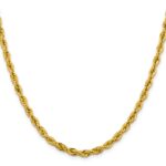 14K 4.25mm Semi Solid Rope with Lobster Clasp Chain - Image 2