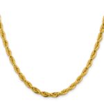 14K 4.75mm Semi Solid Rope with Lobster Clasp Chain - Image 2