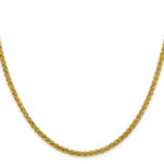 14K 3.45mm Semi-Solid Wheat with Lobster Clasp Chain - Image 2