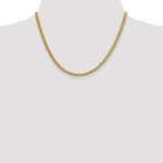 14K 3.5mm Semi-Solid 3-Wire Wheat with Lobster Clasp Chain - Image 4