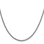 14K White Gold 2.35mm Semi-Solid 3-Wire Wheat with Lobster Clasp Chain - Image 2