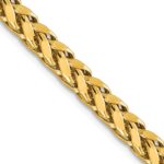14K 5mm Semi-Solid Diamond-cut Wheat with Lobster Clasp Chain