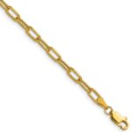 14k 3.7mm Semi-Solid Beveled Paperclip Chain