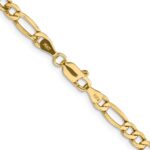 14K 4.2mm Semi-Solid Figaro with Lobster Clasp Chain - Image 3