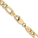 14K 5.75mm Semi-Solid Figaro with Lobster Clasp Chain - Image 3