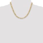 14K 6.25mm Semi-Solid Figaro with Lobster Clasp Chain - Image 4