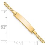 14k Polished Solid Chain/Solid Plate Flat Curb Link 22.5x4.5mm Plate 5.Baby/Child ID Bracelet - Image 3