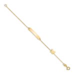 14k Polished 5.5in Butterfly ID Bracelet - Image 2