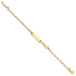 14K Polished Horse and 17x5mm Plate 6 inch Baby/Child ID Bracelet - Image 2