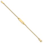 14K Polished Cut-out Heart 18x5mm Plate 6 inch Baby/Child ID Bracelet - Image 2