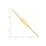 14K Polished Cut-out Butterfly 18x5mm Plate 6 inch Baby/Child ID Bracelet - Image 4