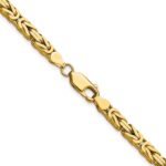 14K 4mm Byzantine with Lobster Clasp Chain - Image 3