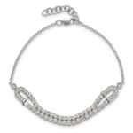 14k White Gold 2 carat Lab Grown Diamond VS/SI+ G+ Complete 6.5 inch with 1 inch extension Bracelet - Image 4