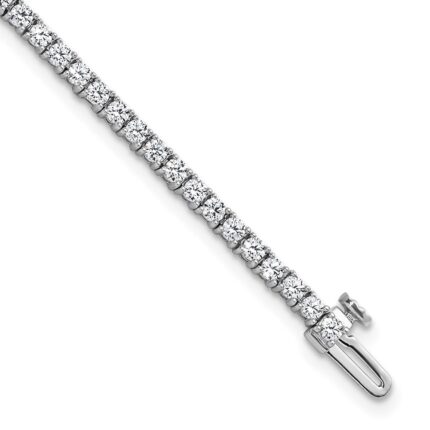14k White Gold  2 3/4 carat Lab Grown Diamond VS/SI+ G+ Complete Tennis Bracelet
