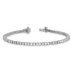14k White Gold  2 3/4 carat Lab Grown Diamond VS/SI+ G+ Complete Tennis Bracelet - Image 5