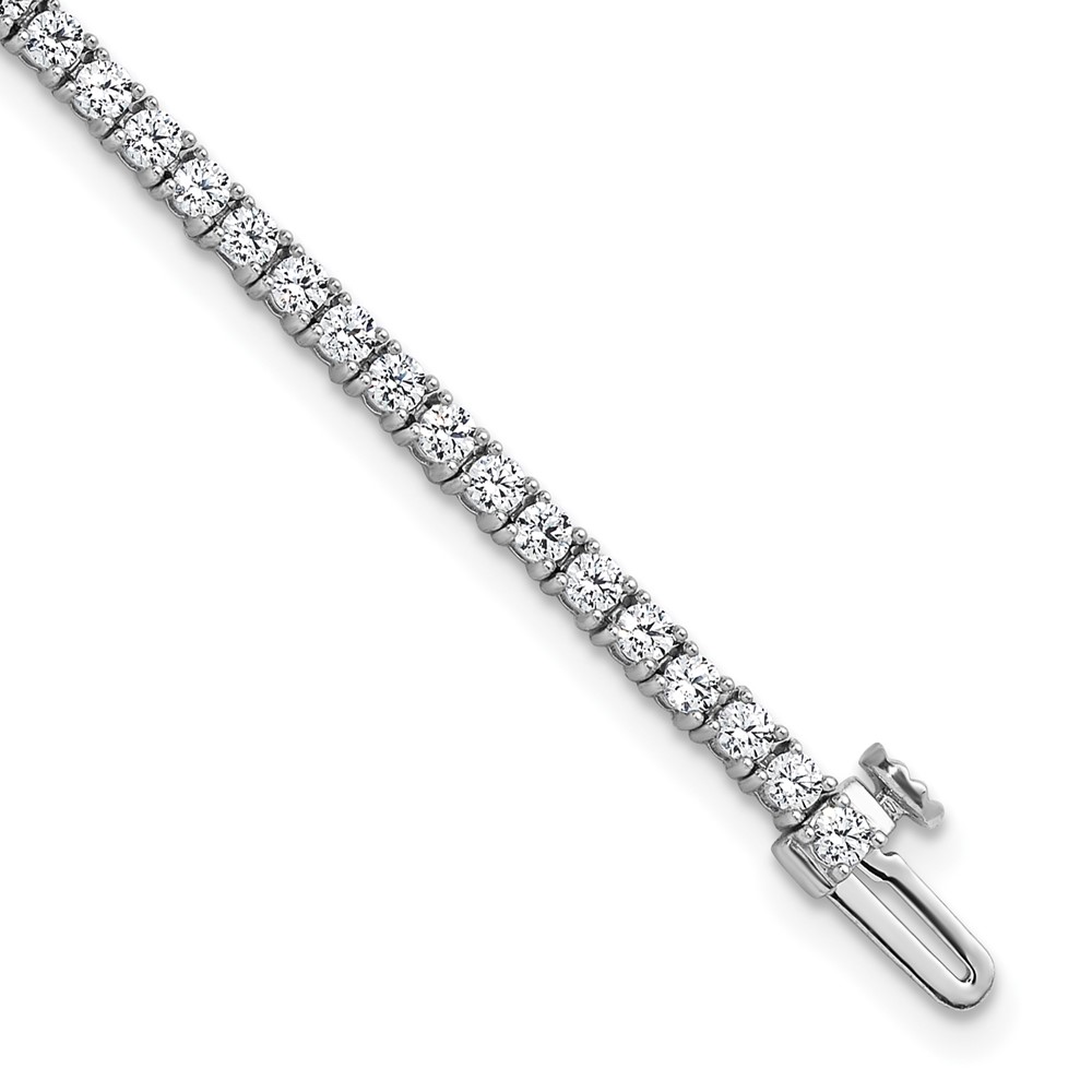 BM10302-WAA.jpg 14k White Gold 2 3/4 carat Lab Grown Diamond VS+ F+ Complete Tennis Bracelet - Image 1