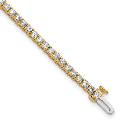 14k 2 3/4 carat Lab Grown Diamond VS+ F+ Complete Tennis Bracelet