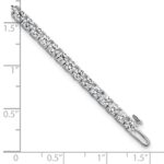 14k White Gold  7 carat Lab Grown Diamond VS+ F+ Complete Tennis Bracelet - Image 6