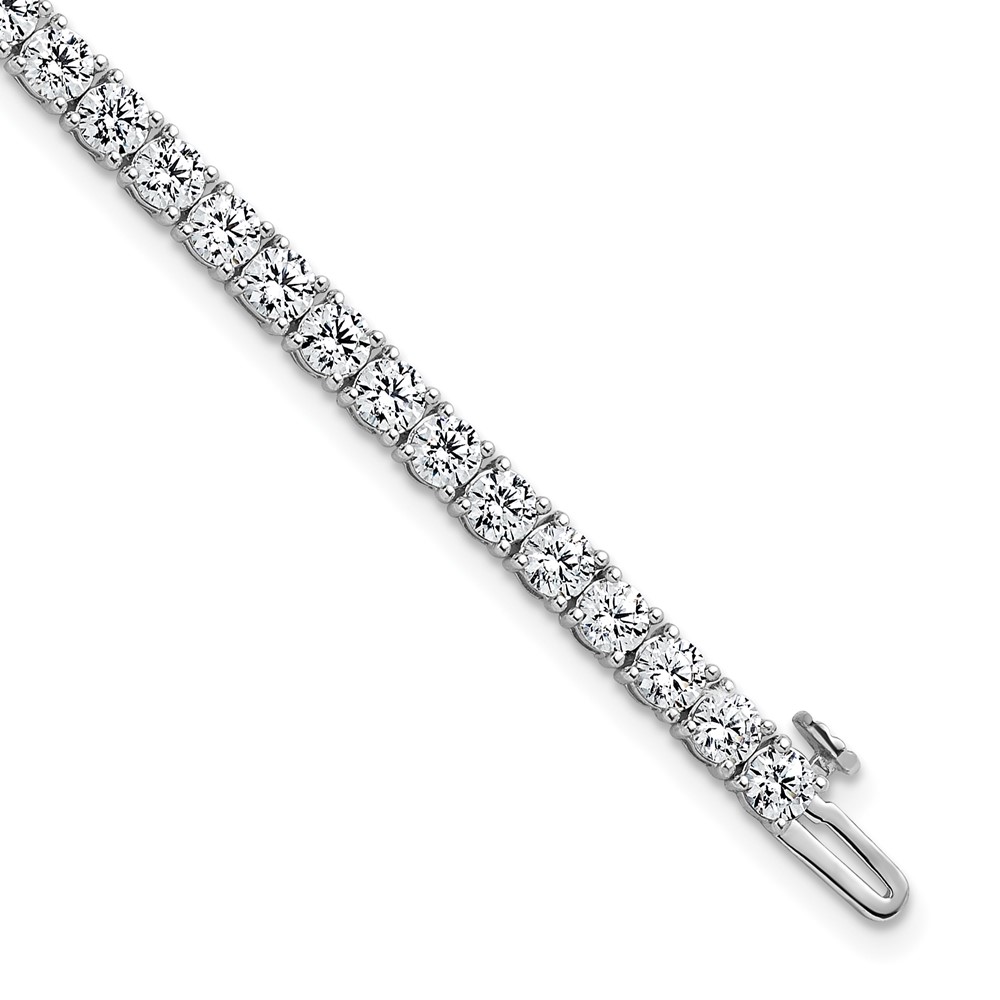 BM10304-WAA.jpg 14k White Gold 7 carat Lab Grown Diamond VS+ F+ Complete Tennis Bracelet - Image 1