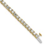 14k 7 carat Lab Grown Diamond VS+ F+ Complete Tennis Bracelet