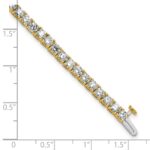 14k 7 carat Lab Grown Diamond VS+ F+ Complete Tennis Bracelet - Image 6