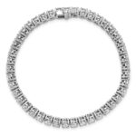 14k White Gold  9 carat Lab Grown Diamond VS+ F+ Complete Tennis Bracelet - Image 4