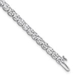 14k White Gold  10 carat Lab Grown Diamond VS+ F+ Complete Tennis Bracelet