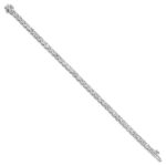 14k White Gold  10 carat Lab Grown Diamond VS+ F+ Complete Tennis Bracelet - Image 2