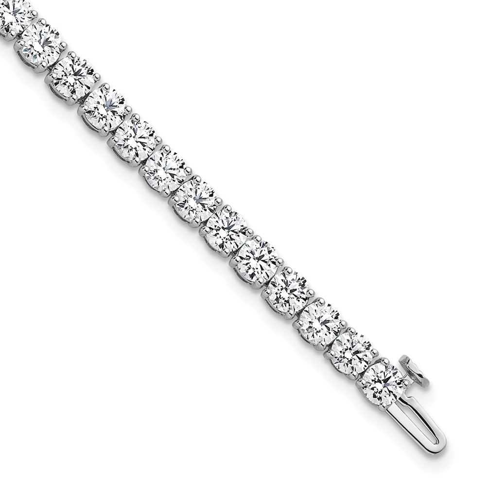 BM10306-WAA.jpg 14k White Gold 10 carat Lab Grown Diamond VS+ F+ Complete Tennis Bracelet - Image 1