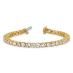 14k 14 carat Lab Grown Diamond VS/SI+ G+ Complete Tennis Bracelet - Image 5
