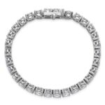 14k White Gold  22 1/2 carat Lab Grown Diamond VS+ F+ Complete Tennis Bracelet - Image 4