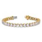 14k 22 1/2 carat Lab Grown Diamond VS+ F+ Complete Tennis Bracelet - Image 5