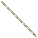 14k 25 carat Lab Grown Diamond VS+ F+ Complete Tennis Bracelet - Image 2