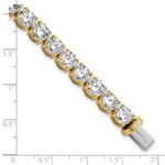 14k 25 carat Lab Grown Diamond VS+ F+ Complete Tennis Bracelet - Image 6