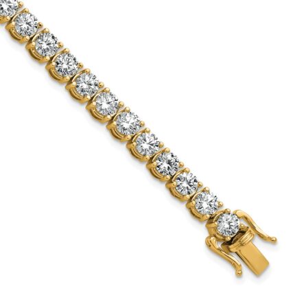 14k 11 1/8 carat Lab Grown Diamond VS+ F+ Complete Tennis Bracelet