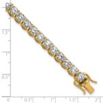 14k 11 1/8 carat Lab Grown Diamond VS+ F+ Complete Tennis Bracelet - Image 6