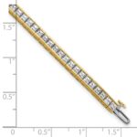 14k 7 carat Lab Grown Diamond VS/SI+ G+ Complete Princess Bezel Set Tennis Bracelet - Image 6