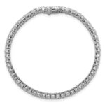 14k White Gold 7 carat Lab Grown Diamond VS/SI+ G+ Complete Princess Prong Set Tennis Bracelet - Image 4