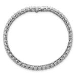 14k White Gold 10 carat Lab Grown Diamond VS/SI+ G+ Complete Princess Prong Set Tennis Bracelet - Image 4
