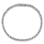 14k White Gold 1 carat Lab Grown Diamond VS/SI+ G+ Complete 7 inch Fancy Bracelet - Image 4