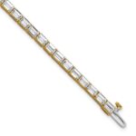 14k 10 carat Lab Grown Diamond VS/SI+ G+ Complete Emerald Tennis Bracelet