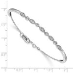 14k White Gold 1/2 carat Lab Grown Diamond VS/SI+ G+ Complete Bangle Bracelet - Image 2