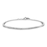 14k White Gold 1/2 carat Lab Grown Diamond VS/SI+ G+ Complete Bangle Bracelet - Image 2