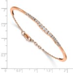 14k Rose Gold 3/4 carat Lab Grown Diamond VS/SI+ G+ Complete Graduated Bangle Bracelet - Image 2