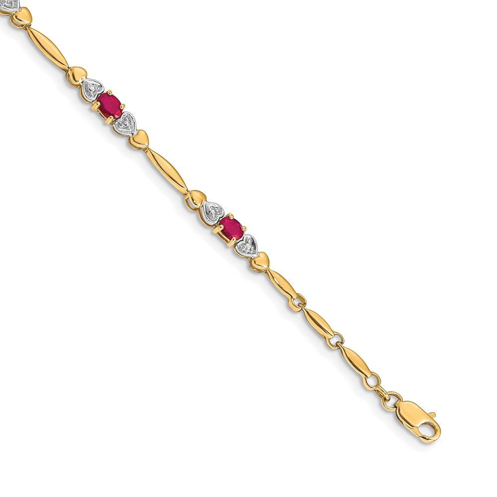 BM4479-RU-001-1YA.jpg 10k Diamond and Ruby Bracelet - Image 1