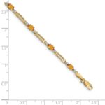 10k Diamond and Citrine Bracelet - Image 3
