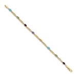 10k Fancy Diamond and Gemstone Rainbow Bracelet - Image 2