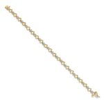 14k Complete 1.08 carat Diamond Heart Link 7 inch Bracelet - Image 2