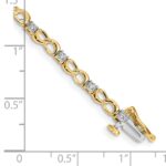 14k Complete 1/6 carat Diamond Figure 8 Link 7 inch Bracelet - Image 3