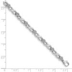 14k White Gold 1 carat Lab Grown Diamond VS/SI+ G+ Complete 7 inch Flower Infinity Bracelet - Image 3